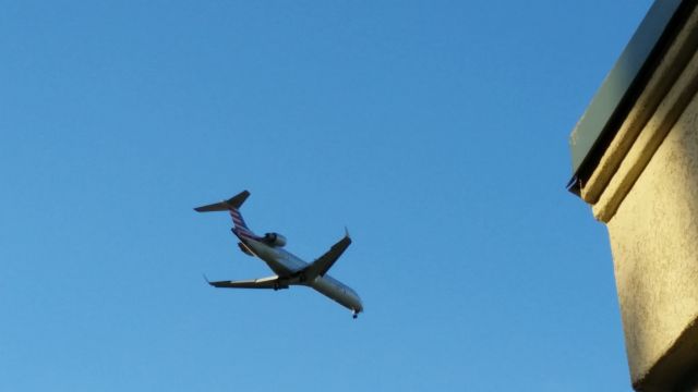 Canadair Regional Jet CRJ-700 (N510AP) - Air Wisconsin Flight 3955 from Charlotte to Piedmont Triad. Shot this at the Best Western Plus Greensboro Airport