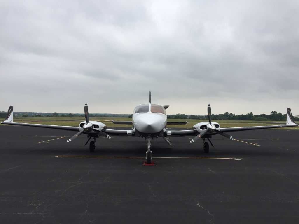 Cessna Chancellor (N441TP) - On the ramp in Stephenville, Texas. 