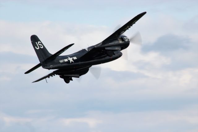 NX379AR — - Grumman F-7F Tigercat Take-Off at Oshkosh 2018.