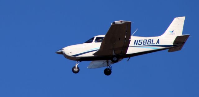 Piper Cherokee (N588LA) - About to touch down is this brand new Piper PA-28-181 Cherokee in the Autumn of 2023.
