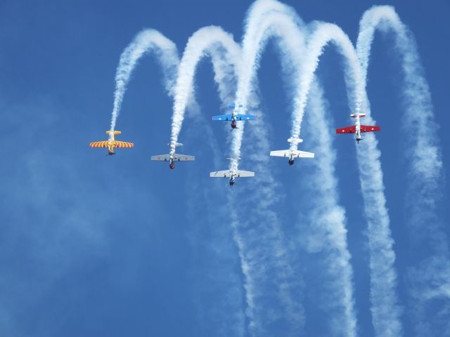 YAKOVLEV Yak-52 (MULT) - Yak52s on 25 Jan 2014, practice day for Tauranga Airshow.