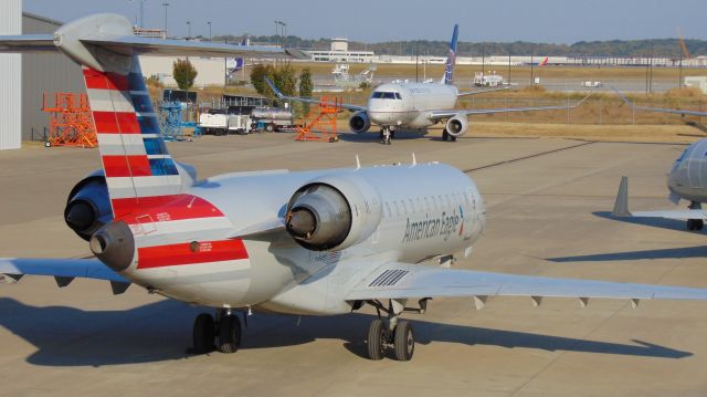 Canadair Regional Jet CRJ-700 (N713SK) - Sitting at the SKW maintenance hangar in Nashville.