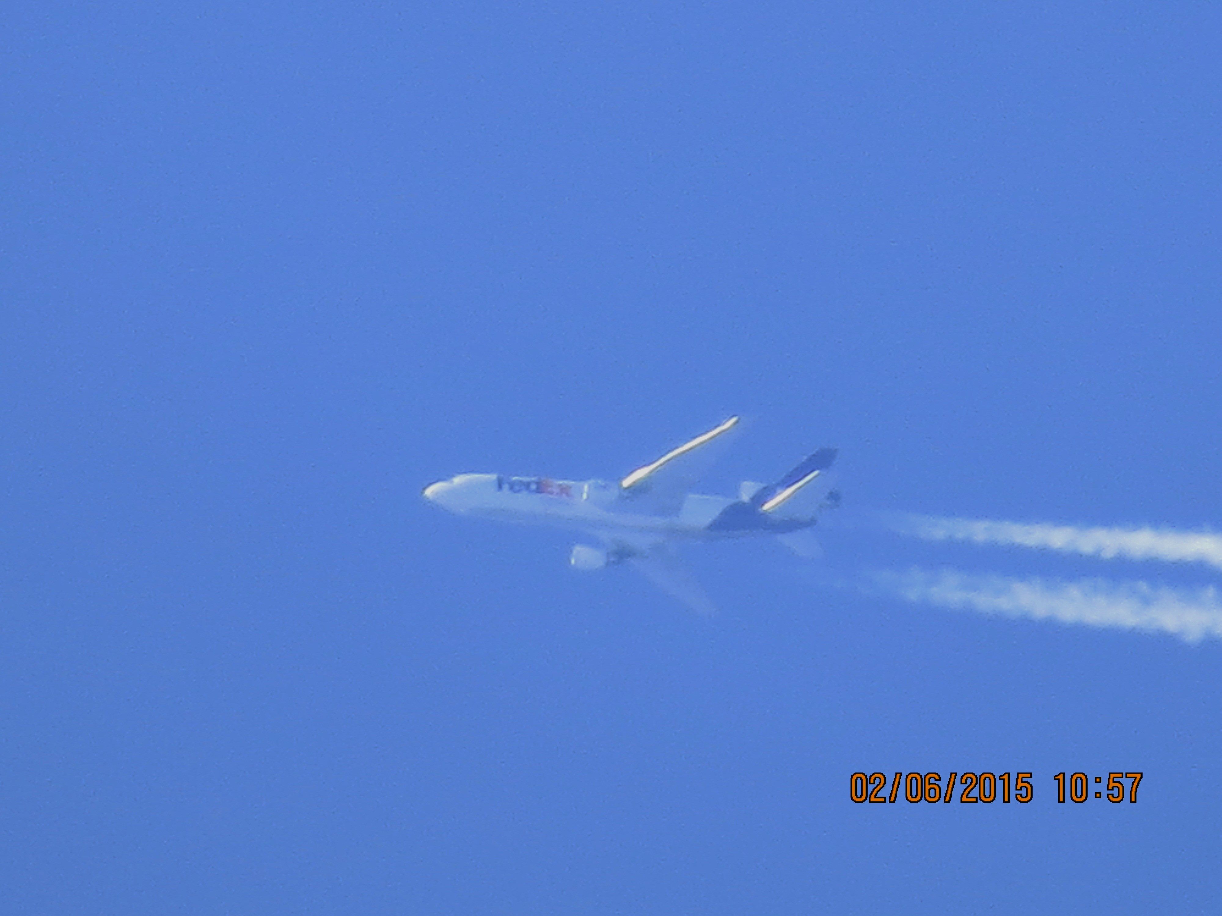 McDonnell Douglas DC-10 (N320FE) - FedEx flight 630 from SEA to MEM over Southeastern Kansas at 37,000 feet.