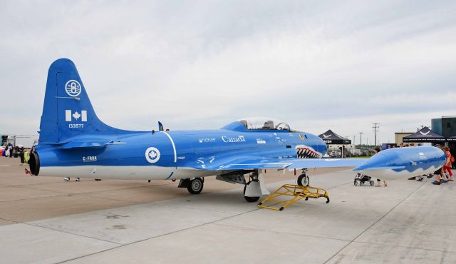 Lockheed T-33 Shooting Star (C-FRGA) - Aircraft: Canadair CT-133 Silver Starbr /Registration: C-FRGA (CAF 133577)br /Construction Number: T33-577br /Operated by Waterloo Warbirdsbr /Photo Location: 2018 Thunder of Niagara Airshow