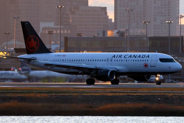 Airbus A320 (C-FKPT) - Air Canada A320 arriving to Boston from Buffalo presumably with the Sabres hockey team to play the Bruins. 