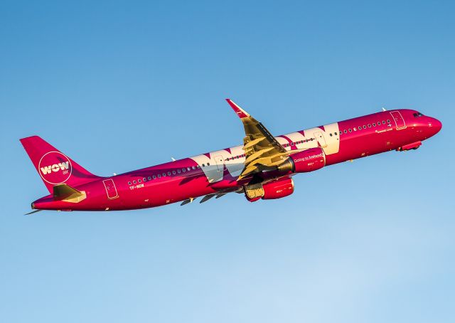 Airbus A321 (TF-NOW) - Flightaware has this aircraft in Berlin on the day I took this photo. Here she is climbing off runway 24R at YYZ heading back to Keflavik