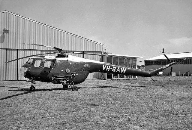 VH-BAW — - Sycamore at Moorabbin Victoria November 1967 after demobilisation from RAN as XR592 and stayed on civil register until WFU in 1972. From the fabulous geoff Goodall collection