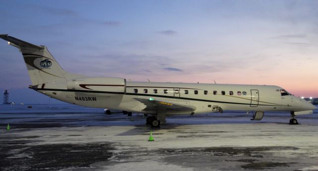 Embraer ERJ-135 (N403RW) - BEAUTIFUL sunset view of a RVR Air Charters E135 at BUF!!!!!!!!!!!!!!!!!!!!!!!!!! Formerly operated by American Eagle.