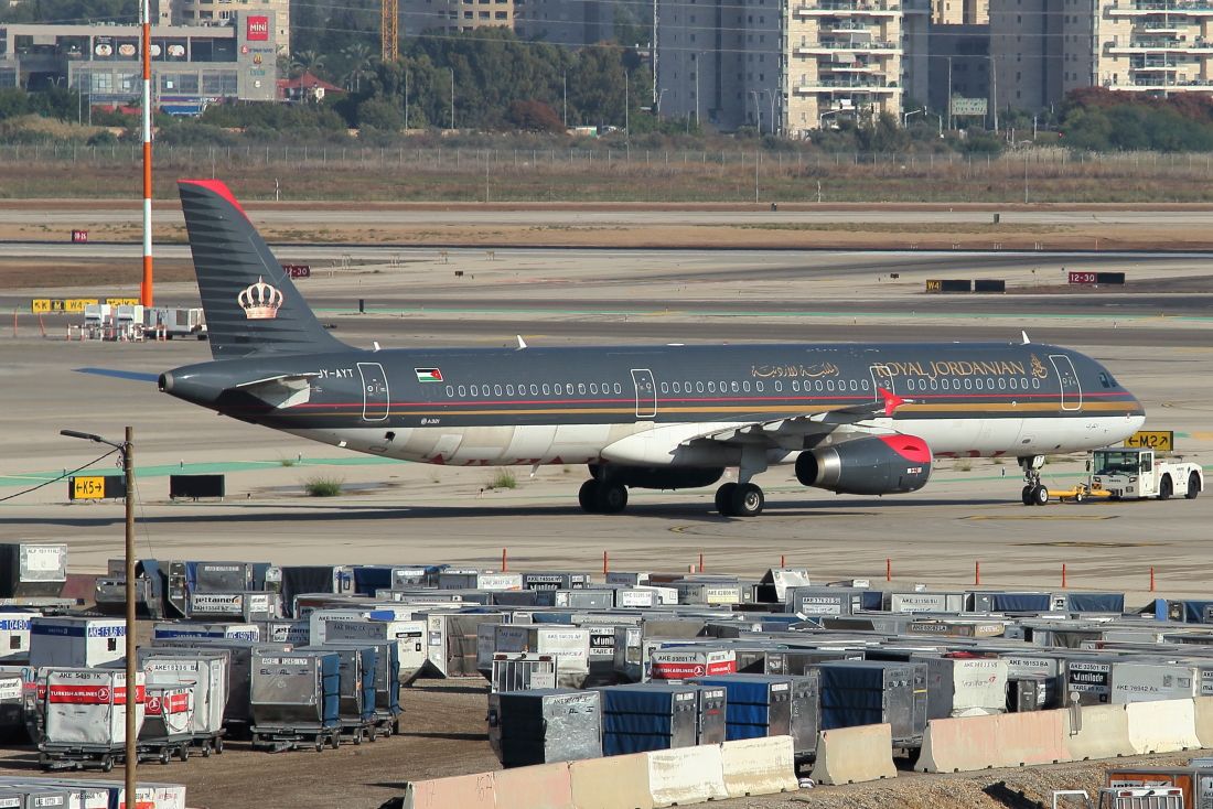 Airbus A321 (JY-AYT) - 10/11/2022:  push-back for a short flight to Amman (AMM).