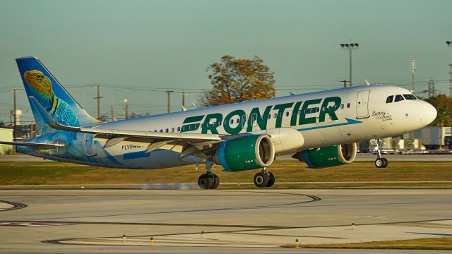 Airbus A320neo (N310FR) - 22 arrival.