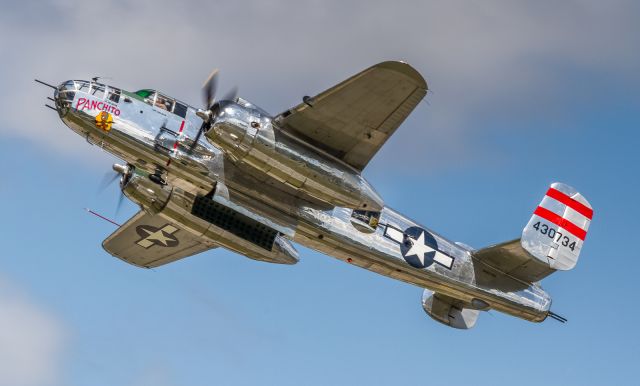 North American TB-25 Mitchell (N9079Z) - 'Panchito' flyby with the bomb bay open