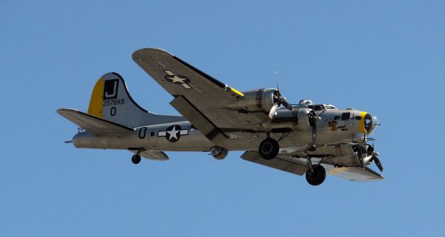 Boeing B-17 Flying Fortress (N390TH) - Liberty Foundation's B-17G "Liberty Belle" (N390TH)br /ex USAAF 44-85734br /Photo Date: September, 2008 (15 years ago)br /w/o: 13 Jun 2011br /br /On 13 Jun 2011, departed Aurora, IL, enroute to Indianapolis but during the climbout a fire broke out by a wing fuel tank and the crew executed a successful emergency landing in a cornfield. Local fire department equipment arrived at the edge of the cornfield but due to the muddy condition of the field the equipment could not get to the bomber and as the crew and firemen watched the fire became larger and spread to the fuselage. The aircraft was subsequently destroyed by fire.