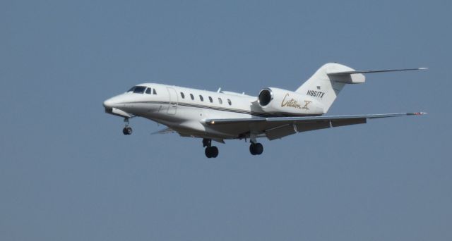 Cessna Citation X (N861TX) - On final is this 2000 Cessna Citation 750 in the Spring of 2021.