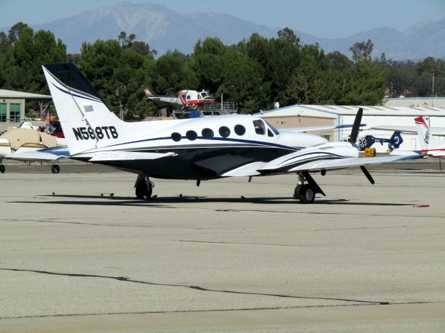 Cessna 421 (N588TB) - On the ramp 