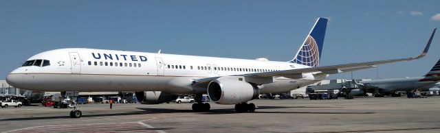 Boeing 757-200 (N14107) - Unusual visitor to CLT.br /br /5/10/17