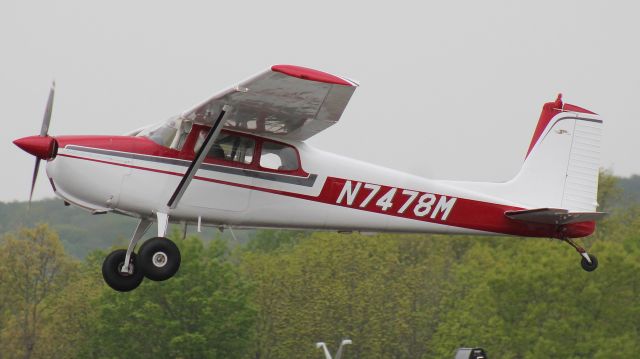 Cessna 175 Skylark (N7478M) - Taking off from runway 18, 17 May 2019.