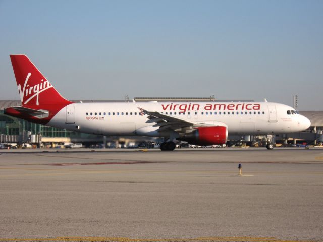 Airbus A320 (N635VA) - Holding on RWY 19R