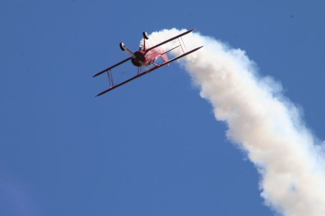 Boeing PT-17 Kaydet (N63529) - Vicki Benzing performing at the California Capital Airshow