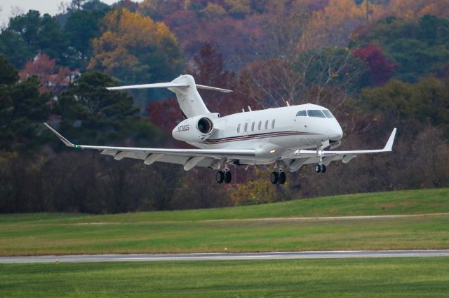 Canadair Challenger 350 (N738QS) - N738QS is a 2017 Bombardier Challenger 350 seen here about to touch down at Atlanta's PDK executive airport. I shot this with a Canon 500mm lens. Camera settings were 1/2000, F4, ISO 1250. Please check out my other photography. Votes and positive comments are always appreciated. Questions about this photo can be sent to Info@FlewShots.com