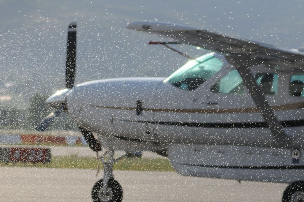 Cessna Caravan (N2057) - The sprinklers where on....