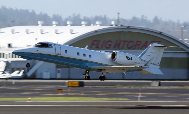 Learjet 60 (N54) - FAA Lear 60 departing Portland International Airport.