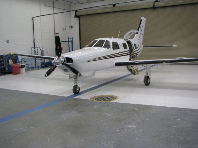 Piper Malibu Mirage (N488EA) - N488EA sitting in the paint shop at Piper about to get certified in 2008.