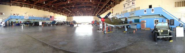 Bell Airacobra — -  Panoramic view of the CAFs hanger, that P-39 is one of two still flying in the world; also, those T-6s that look like  Japanese aircraft are used in the movie Pearl Harbor and the flight demonstration Tora Tora Tora!