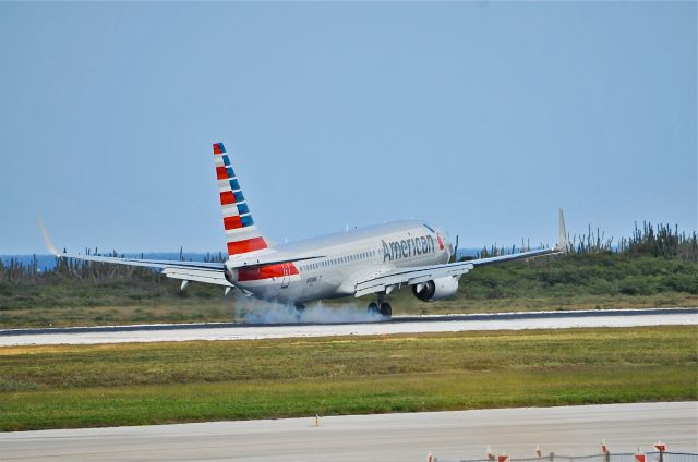 — — - The first B737-800 of American fleet to get the New Livery..came to Curacao for the first time.. ( after being unveiled on 17 January 2013 ) This is her first visit to the Caribbean and luckily the island was CURACAO!