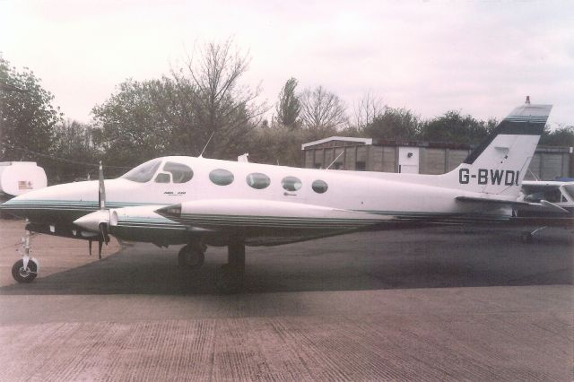 Cessna 340 (G-BWDI) - Seen here in Apr-97.br /br /Transferred to USA 24-Nov-97 as N60099,br /then reregistered N340JP 22-Jun-04.