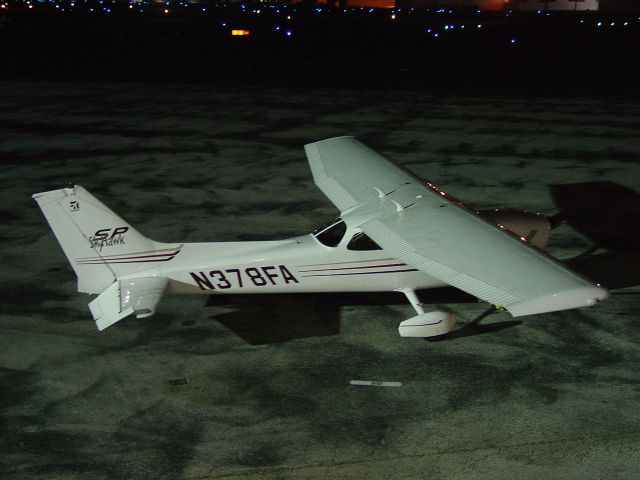 Cessna Skyhawk (N378FA) - At the Fly By Cafe in St. Augustine, Florida for a quick hamburger then back to Orlando the home base for this aircraft at the time (2003).