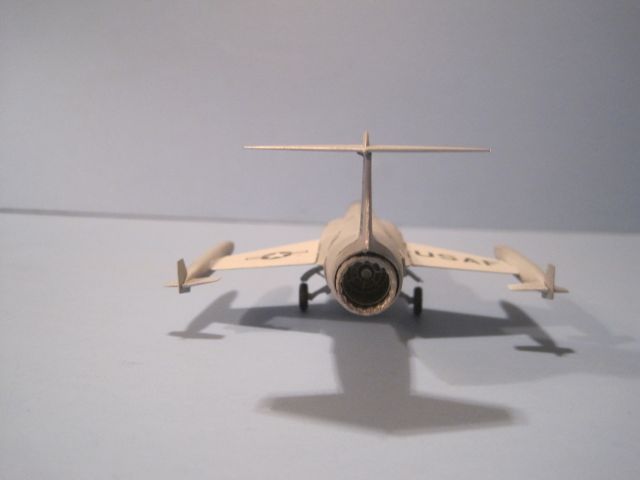 — — - View aft of an F-104 model