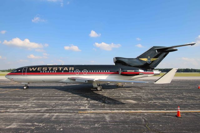 BOEING 727-200 (N800AK) - An interesting Boeing seen at KTOL on 18 Jun 2019. This WestStar B727-23 has an extensive history dating back to its’ first delivery in 1968. The flight to TOL originated in Saipan GSN/PGSN (Saipan International Airport) on 7 Jun then to Kapolei, Hawaii (JRF/PHJR), then to Sacramento (MCC/KMCC). On 8 Jun 2019 they left Sacramento (MCC/KMCC) en route to Toledo Express - TOL/KTOL.