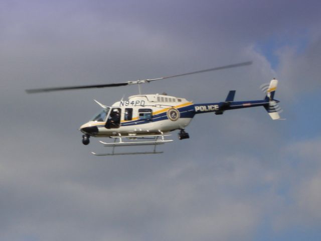 N94PD — - This Philly Police Chopper is all ready for assisting ground units with the front mounted camera and rear mounted search light  not forgetting the professional talents of it's crew at work above the city skyline.