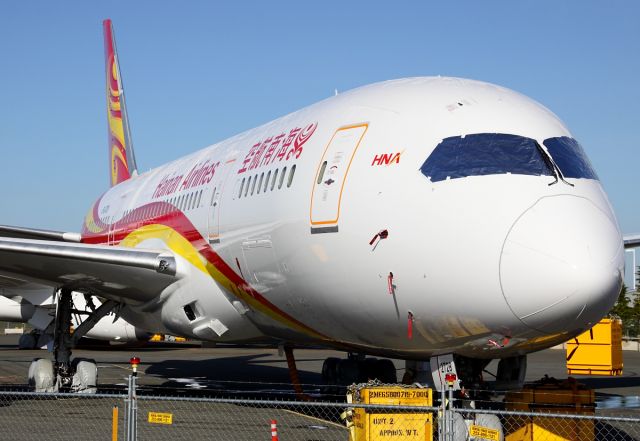 Boeing 787-8 (B-2728) - Hainan Airlines B-2728 at Paine Field March 30, 2013.