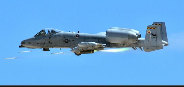 Fairchild-Republic Thunderbolt 2 (AFR200) - A-10 showing some fire power over the Nellis Test Range