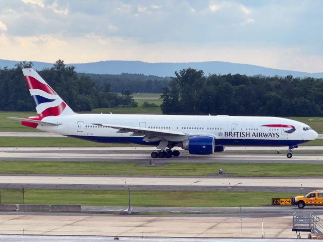 Boeing 777-200 (G-VIIG) - This was taken at 18:09 local time. Due to storms in the area which affected their departure, this flight, along with all other transatlantic flights were unable to take off until about 2 hours later.br /br /May 27, 2024