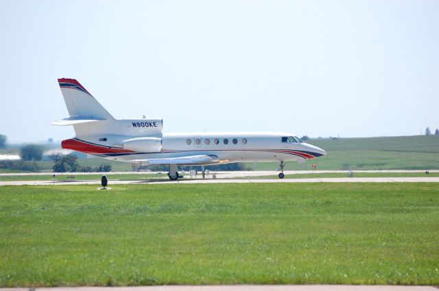 Dassault Falcon 50 (N900KE) - Departing KDBQ on runway 31 on 08-02-2008.