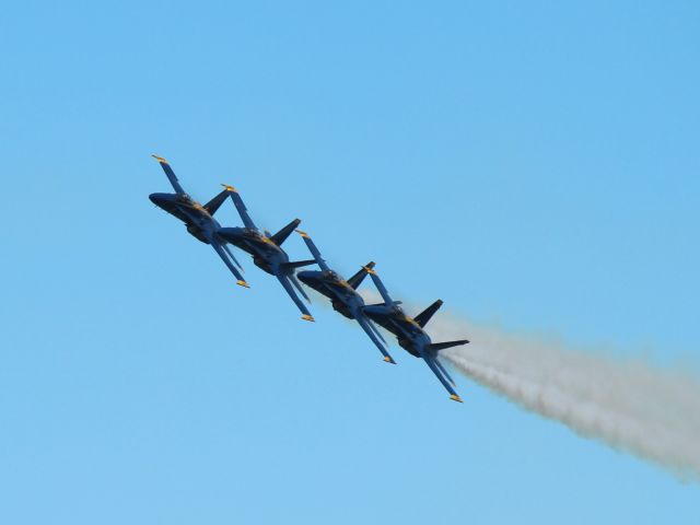 McDonnell Douglas FA-18 Hornet — - Blue Angels in Air Show of Fleet Week SF 2015