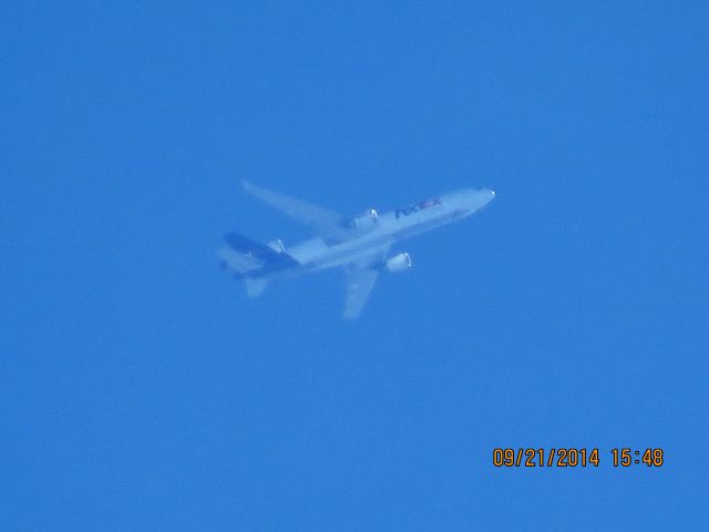 Boeing MD-11 (N597FE) - FedEx flight 507 from MEM to SEA over Baxter Springs Kansas (78KS) at 34,000 feet.