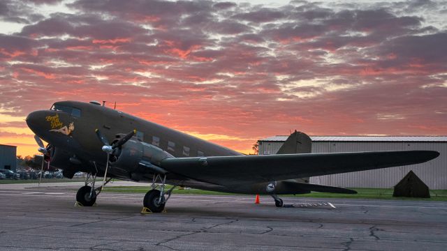Douglas DC-3 (N34DF) - C-53.sn 41-20095 Beach City Baby at Thunder Over Michigan August 13 2023.