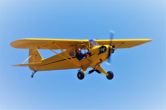 Piper NE Cub — - Piper Cub making a flour bag bomb run at the Lompoc Piper Cub Fly-in.