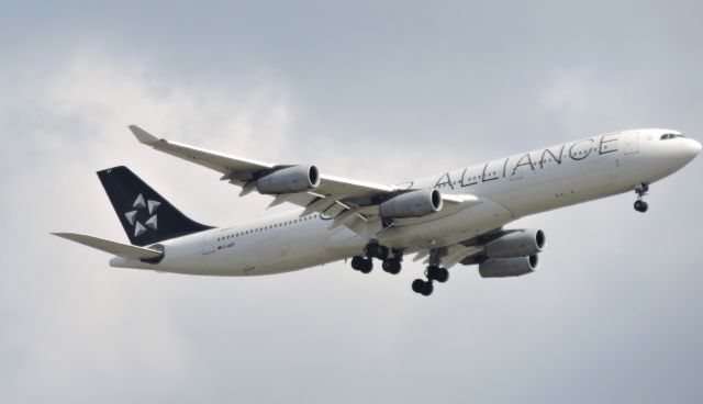 Airbus A340-300 (D-AIFF) - This Star Alliance is minutes from landing, summer of 2018.