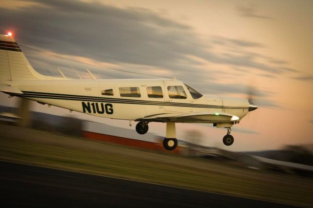 Piper Saratoga/Lance (N1UG) - My buddy Alex got a good one of me tearing out of BGF early evening