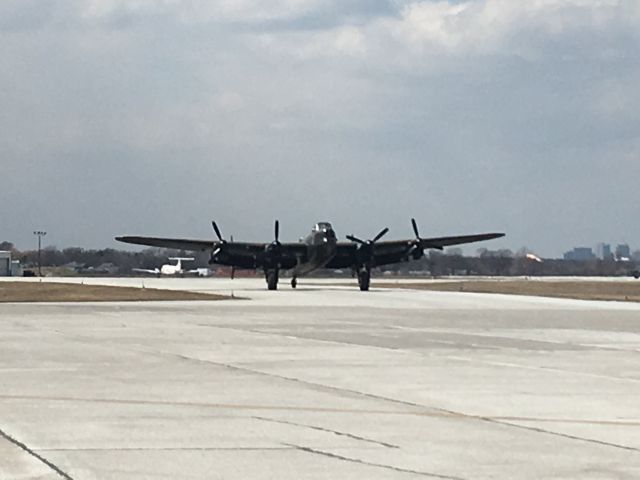 Avro 683 Lancaster (CSH213) - Vera (coded VR-A, FM213) 1 of only 2 airworthy Lancaster’s left making its first flight of the season from Hamilton to Windsor YQG 