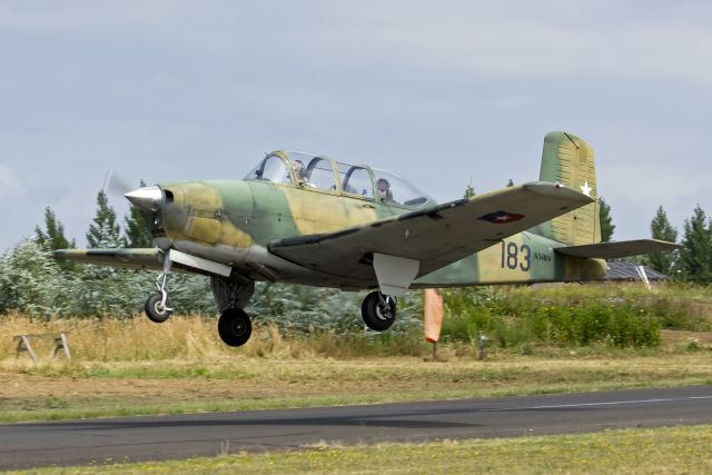 N34BV — - 1956 Beech T34 Mentor departing Starks Twin Oaks Airpark. 7-6-13