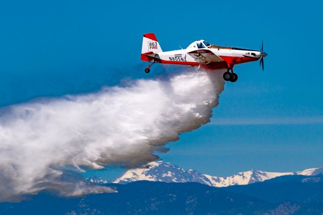 AIR TRACTOR Fire Boss (N805NZ) - Wildfire Air Tanker Demonstration and Display at KFNL.