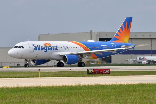 Airbus A320 (N295NV) - Lining up for a 23-R departure 08-18-23