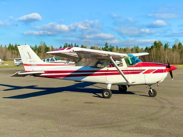 Cessna Skyhawk (N5479D) - N5479D on the ramp outside of Spanaflight before departing to TIW (Tacoma Narrows Airport).  Flaps down for preflight inspection.