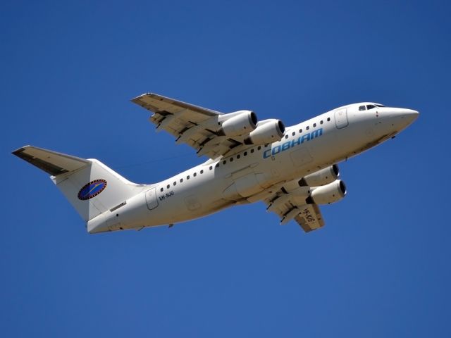 British Aerospace BAe-146-200 (VH-NJG) - Getting airborne off runway 23. Monday 19th December 2011.