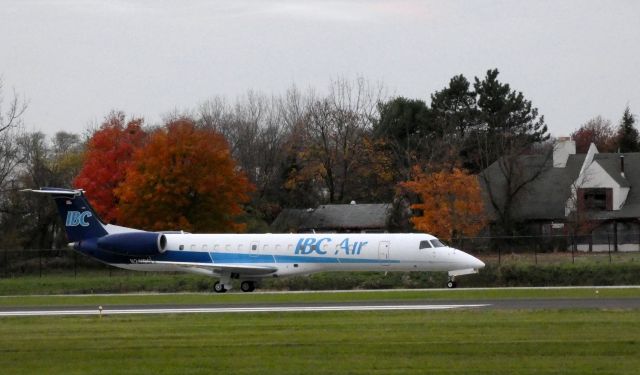 Embraer ERJ-145 (N241BC) - Taxiing to the Jet Center is this 1998 IBC Air Embraer ERJ-145EP  in the Autumn of 2018.